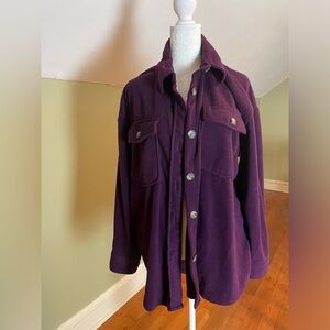 Forever 21 Oversized Fleece/flannel Button-up